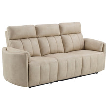 Load image into Gallery viewer, Elison - Motion Sofa - Dark Beige Polish Microfiber