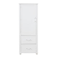 Load image into Gallery viewer, Tall Freestanding Bathroom Storage Cabinet With 2 Drawers And Adjustable Shelf