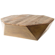 Load image into Gallery viewer, Solid Wood Octagon Distressed Lift Top Coffee Table - Natural