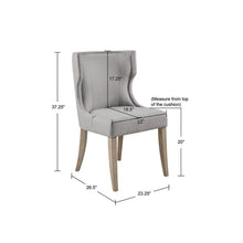 Load image into Gallery viewer, Upholstered Wingback Dining Chair - Light Gray
