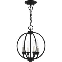 Load image into Gallery viewer, 13" Four Light Dimmable Chandelier With Shades - Black