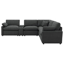 Load image into Gallery viewer, Hollander - 6 Piece Modular Power Reclining Sectional - Dark Gray