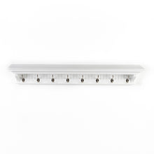 Load image into Gallery viewer, 51" Solid Wood Eight Hook Wall Mount Coat Rack - White