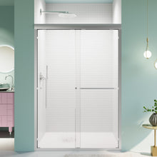 Load image into Gallery viewer, Semi Frameless Double Sliding Shower Door With Tempered Glass