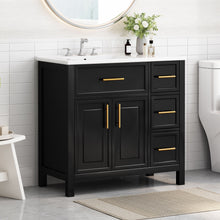 Load image into Gallery viewer, Modern Bathroom Vanity With Sink Top, 2 Doors And 3 Drawers