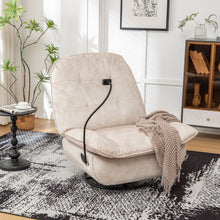 Load image into Gallery viewer, Modern Swivel Gliding Recliner Chair With Rocking Function And Phone Holder, Large Comfortable