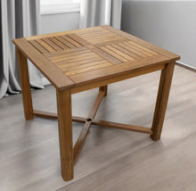 Load image into Gallery viewer, 36" Square Solid Wood Trestle Base Dining Table - Brown