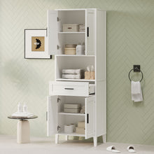 Load image into Gallery viewer, Freestanding Tall Bathroom Cabinet With Soft Close Doors And Adjustable Shelves