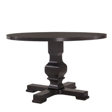 Load image into Gallery viewer, 47" Rounded Solid Wood Pedestal Base Dining Table - Espresso