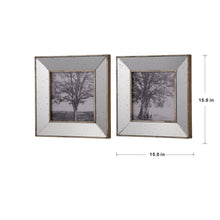 Load image into Gallery viewer, Vintage Reflective Picture Frames (Set of 2) - Silver