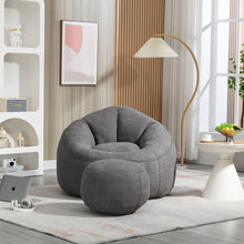 Load image into Gallery viewer, Bedding Bean Bag Sofa Chair High Pressure Foam With Footrest