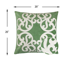 Load image into Gallery viewer, Dora - Vintage Vine Pillow Covers With Hidden Zipper (Set of 2) - Green