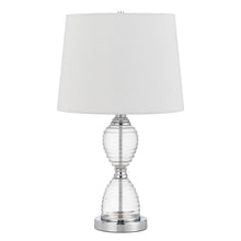 Load image into Gallery viewer, 24" Metal Table Lamp With Empire Shade - Clear White