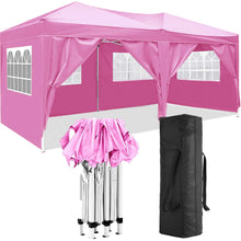 Load image into Gallery viewer, 10'X20' Folding Canopy With 6 Removable Sidewalls Outdoor Event Shelter UPF 50+ Gazebo Portable Tents For Parties Beach Camping Wedding Ez Pop Up Canopy