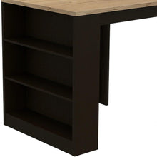 Load image into Gallery viewer, 36" Kitchen Island With Storage - Black / Natural