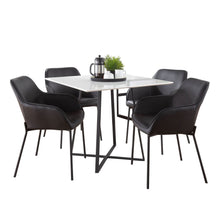 Load image into Gallery viewer, Cosmo Daniella - 5 Piece Contemporary Square Dining Set - Black / White