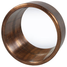 Load image into Gallery viewer, 21" Copper Round Metal Framed Accent Mirror - Bronze