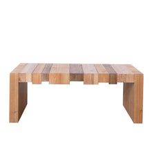 Load image into Gallery viewer, Modern Rustic Table With Sculpted Block Design