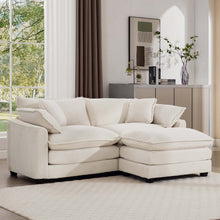 Load image into Gallery viewer, Modern Oversized Modular Cushion Sofa With Ottoman, Low Back, Deep Seating Sofa Set