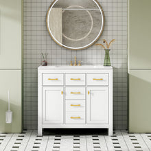 Load image into Gallery viewer, Bathroom Vanity With Sink Combo Set, Modern Bathroom Cabinet With 4 Drawers