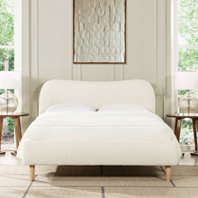 Load image into Gallery viewer, Roman - Curved Headboard Upholstered Platform Bed