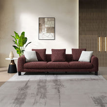 Load image into Gallery viewer, Mardi - Sofa With 6 Pillows - Maroon Tweed