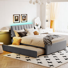 Load image into Gallery viewer, Upholstered Platform Bed With Trundle