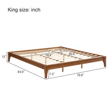 Load image into Gallery viewer, Solid Dry Bamboo Platform Bed Frame, With Slat Support