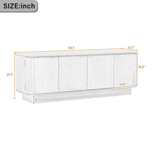 Load image into Gallery viewer, TV Stand, Fluted Media Console With Adjustable Shelves And Cable Holes