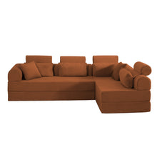 Load image into Gallery viewer, Modern L-Shape Modular Sectional Sofa, Compressed Design
