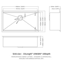 Load image into Gallery viewer, Premium Single Bowl Undermount Workstation Kitchen Sink With Accessories, Finish, 16 Gauge Stainless Steel - Black
