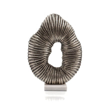 Load image into Gallery viewer, Marble Tabletop Sculpture - Silver / White