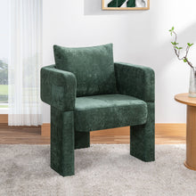 Load image into Gallery viewer, Modern 3 Leg Chenille Accent Chair With Ergonomic Arms & Removable Pillow
