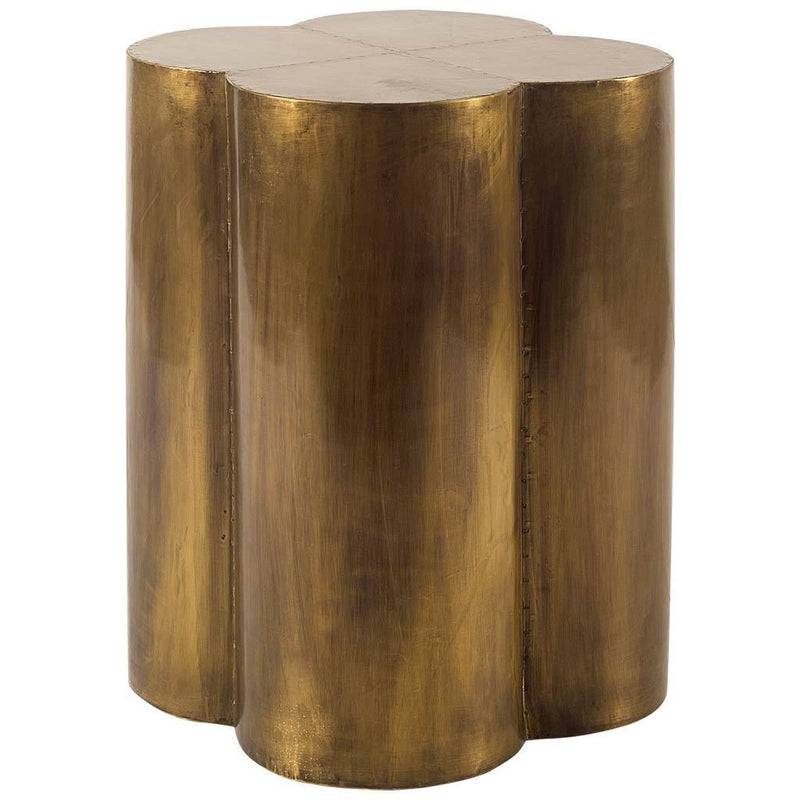 Brass End Table - Brass And Antique Brass