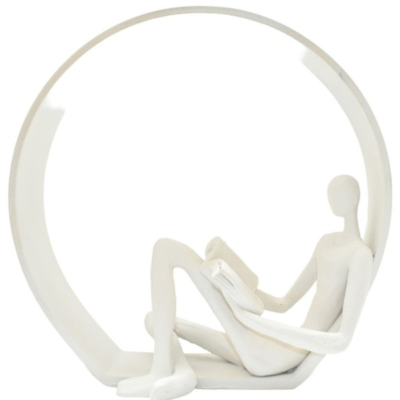 Man Tabletop Sculpture - White