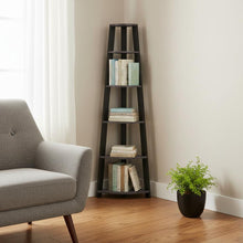 Load image into Gallery viewer, Five Tier Corner Bookcase - Gray
