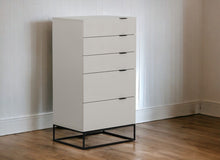 Load image into Gallery viewer, Manufactured Wood Five Drawer Chest - Gray
