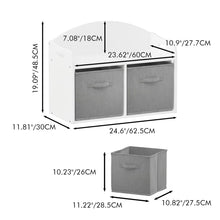 Load image into Gallery viewer, Toy Box Bench With Collapsible Drawers, Storage Cabinet Organizer - White
