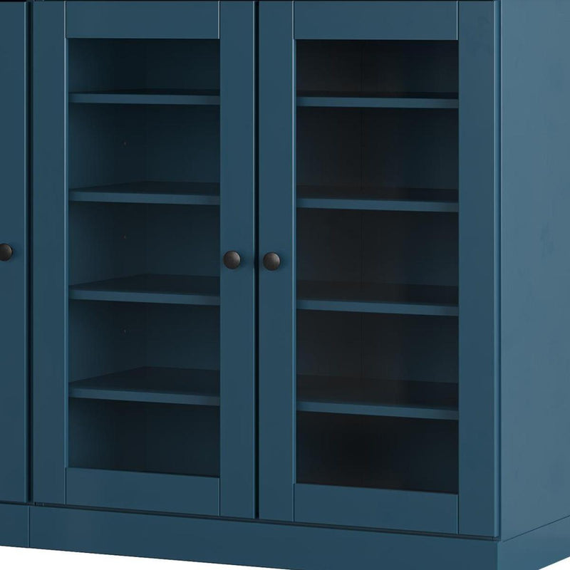 Solid Woodshoe Storage Cabinet (756021) - Teal Blue