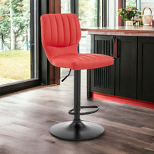 Load image into Gallery viewer, Swivel Adjustable Height Bar Chair - Red / Black
