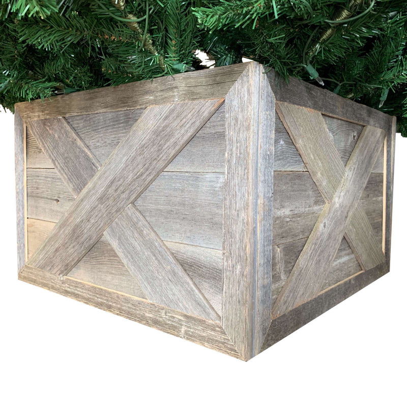 Thick Weathered Christmas Tree Collar - Gray