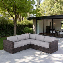 Load image into Gallery viewer, Luxurious Wicker Patio Sectional With Weather Resistant Sunbrella Cushions
