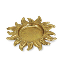 Load image into Gallery viewer, 7" Sunburst Cast Iron Handmade Vanity Tray - Gold
