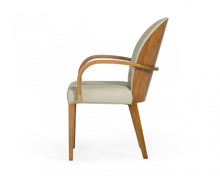Load image into Gallery viewer, Modern Upholstered Faux Leather Dining Arm Chair - Gray
