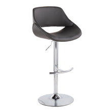 Load image into Gallery viewer, Fabrico - Contemporary Adjustable Bar Stool With Rounded T Footrest (Set of 2)
