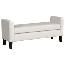 Load image into Gallery viewer, Hollis - Upholstered Accent Bench With Armrests Seating - Vanilla White
