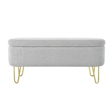 Load image into Gallery viewer, Upholstered Oval Storage Bench For Living Room
