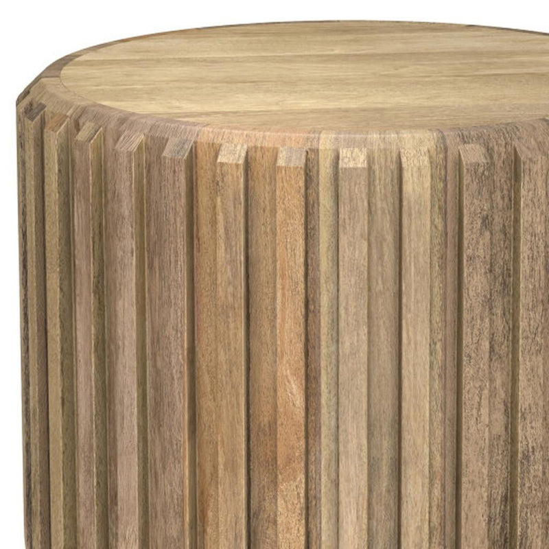 Wood Round End Table - Natural