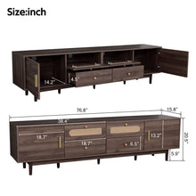 Load image into Gallery viewer, TV Stand With Drawers, Accent Entertainment Center For Living Room - Dark Brown
