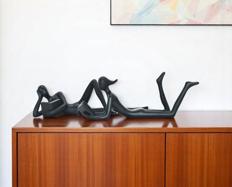 People Tabletop Sculpture (Set of 2) - Black
